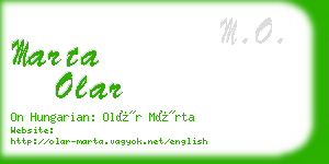 marta olar business card